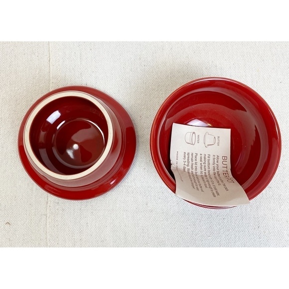 Emile Henry Butter Pot red ceramic nwot butter keep - Picture 3 of 6
